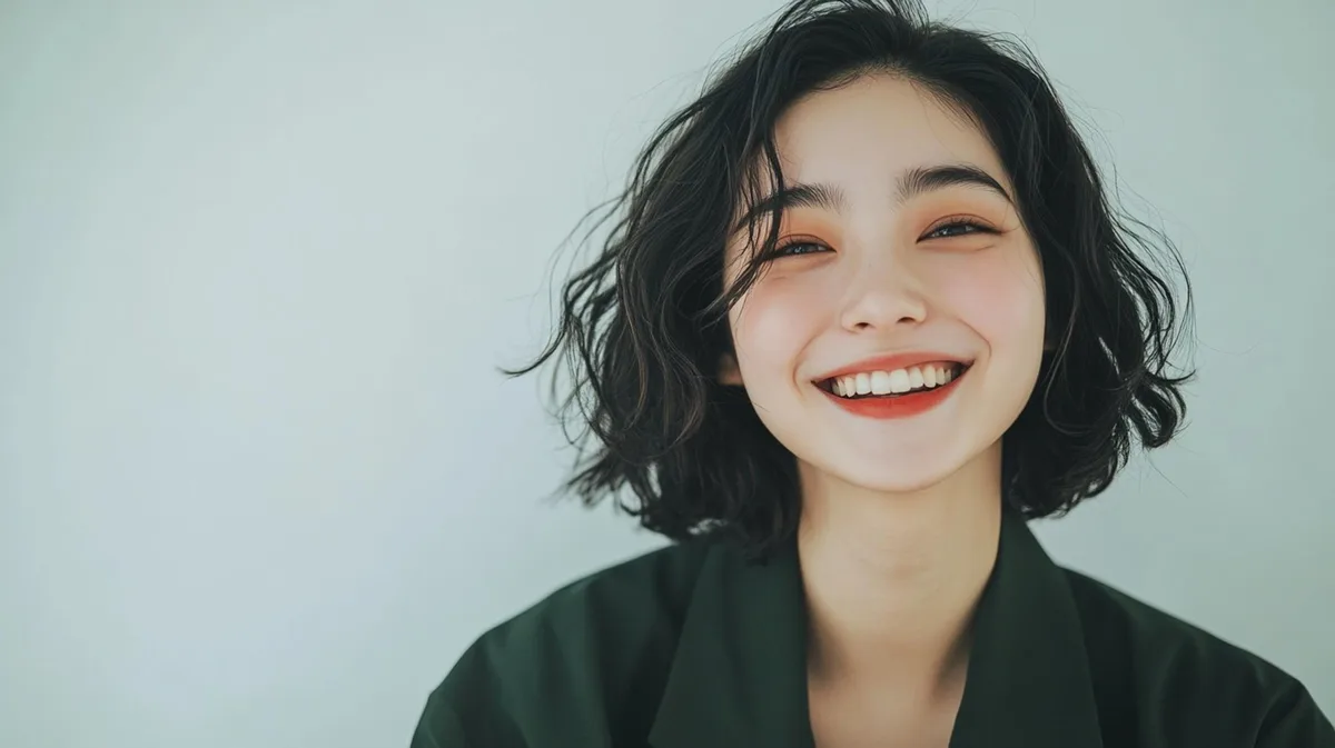밝게 웃는 인물 일러스트