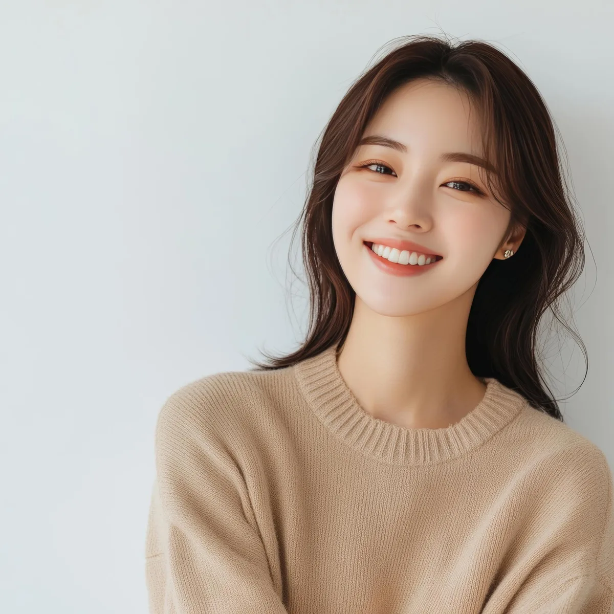 가지런한 치아의 미소 일러스트